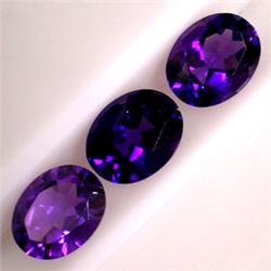 4.50 CTS LOT OF 3 OVAL AMETHYSTS 9X7 MM