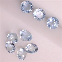 2.50+ CTS LOT OF 10 ROUND AQUAMARINES 4.5 MM