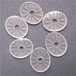 13 CTS LOT OF 6 LASER CUT QUARTZ JACKETS 12X9 MM