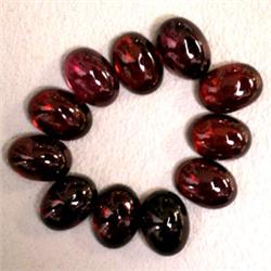 12.70 CTS LOT OF 11 OVAL GARNET CABOCHONS 7X5 MM