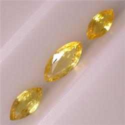 0.88 CTS LOT OF 3 MARQUISE SHAPED SAPPHIRES - DIFFERENT SIZES