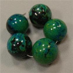 18 MM LOT OF ROUND CHRISOCOLLA BEADS