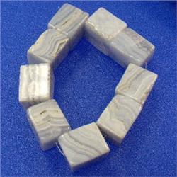 20x14 MM APPROX LOT OF BLUE LACE AGATE BLOCKS - DRILLED