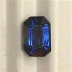 0.60 CTS EMERALD CUT SAPPHIRE 6x4 MM - NATURAL COLOR