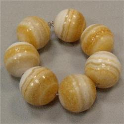 19 MM LOT OF ROUND AGATE BEADS