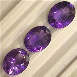 6.15 CTS LOT OF 3 OVAL AMETHYST 10x8 MM