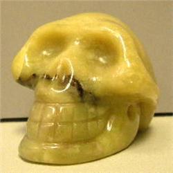 990 CTS CARVED SERPENTINE SKULL 70x53 MM