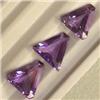 Image 1 : 3.39 CTS LOT OF TRIANGLE SHAPED AMETHYST - DIFFERENT SIZES