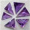 Image 1 : 4.86 CTS LOT OF TRIANGLE SHAPED AMETHYST - DIFFERENT SIZES