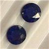 Image 1 : 0.71 CTS PAIR OF ROUND SAPPHIRE 4 MM