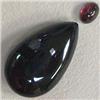 Image 1 : 11 CTS MIXED LOT OF BLACK AGATE TEAR DROP AND GARNET 22x13-6x4 MM