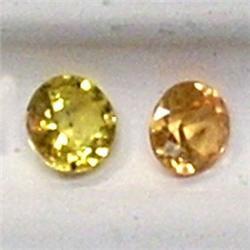 0.55 CTS LOT OF TWO ROUND SAPPHIRES 3.5 MM