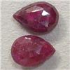 Image 1 : 5.80 CTS TWO ENHANCED RUBY TEAR DROPS 10x7 MM