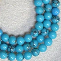 3 MM STABILIZED TURQUOISE STRAND 16 INCHES