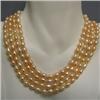 Image 1 : 6x8 MM APPROX FRESH WATER PEARL INFINITY STRAND 64 INCHES