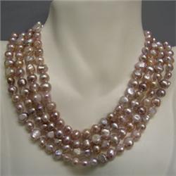 8x6 MM FRESH WATER PEARL INFINITY STRAND 64 INCHES