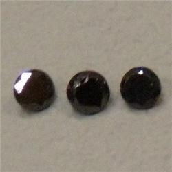 0.23 CTS LOT OF ROUND BLACK DIAMOND 2-2.25 MM