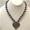 Image 1 : 350 CTS CARVED ENHANCED SAPPHIRE NECKLACE - 12x9-7x5 MM - 17 INCHES