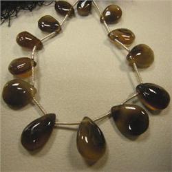 91 CTS AGATE TEAR DROP STRAND