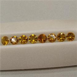 7.75 CTS LOT OF ROUND GOLDEN CITRINE 6.5 MM