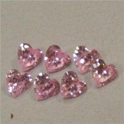 5.50 CTS LOT OF HEART SHAPED PINK CUBIC ZIRCONIA 5 MM