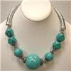 Image 1 : 1136 CTS STABILIZED TURQUOISE NECKLACE - 18 INCHES