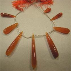 120+ CTS CARNELIAN BRIOLETTE STRAND 50-20x5 MM