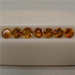 6.50 CTS LOT OF ROUND SHAPED GOLDEN CITRINE 11.5 MM