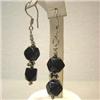 Image 1 : 66 CTS BLUE RIVER STONE DANGLE EARRINGS - 66 MM LONG