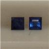 Image 1 : 0.39 CTS PAIR OF SQUARE CUT SAPPHIRE 3 MM