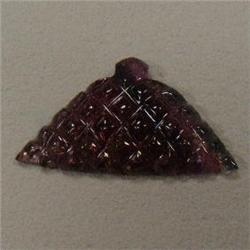 9.29 CTS CARVED TOURMALINE 27x15 MM