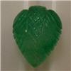 Image 1 : 23 CTS CARVED CHRISCOPRASSE BEAD 20x15 MM - TOP DRILLED