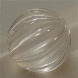19 MM CARVED ROCK CRYSTAL BEAD