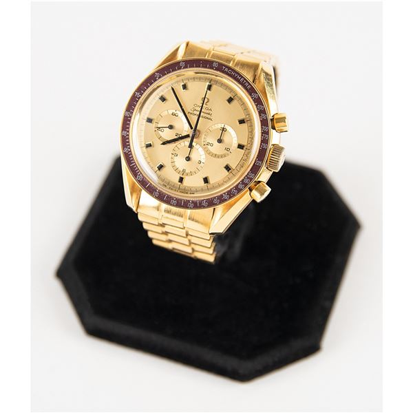 Wally Schirra's 18k Gold Omega Speedmaster Professional 1969 Apollo 11 Commemorative Watch