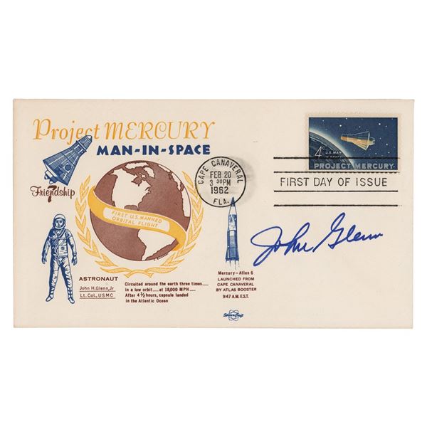 John Glenn Signed FDC