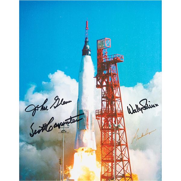 Mercury Astronauts (4) Signed Photograph