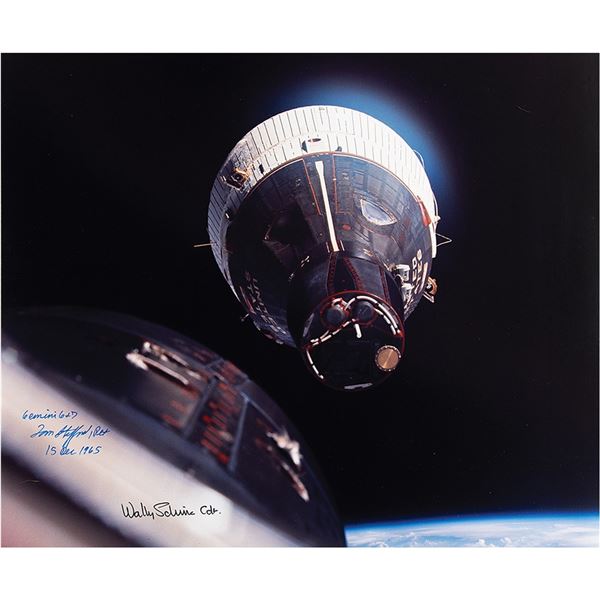 Gemini 6 Signed Oversized Photograph
