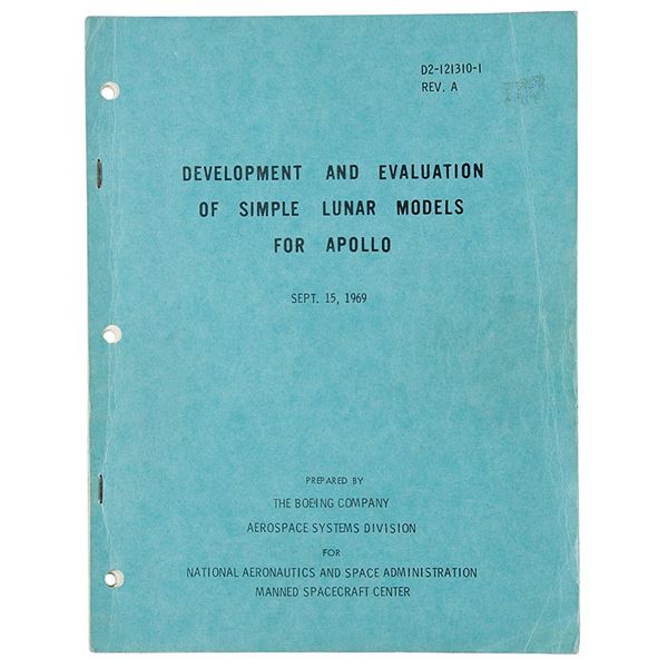 Apollo Lunar Gravitational Model Development Report