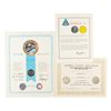 Image 2 : Manned Flight Awareness Medallion Presentations (3) - Apollo 8 and 11, Apollo Soyuz Test Project