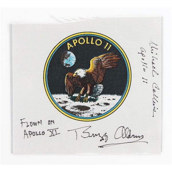 Apollo 11 Flown Beta Cloth Signed by Buzz Aldrin and Michael Collins