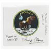 Image 1 : Apollo 11 Flown Beta Cloth Signed by Buzz Aldrin and Michael Collins