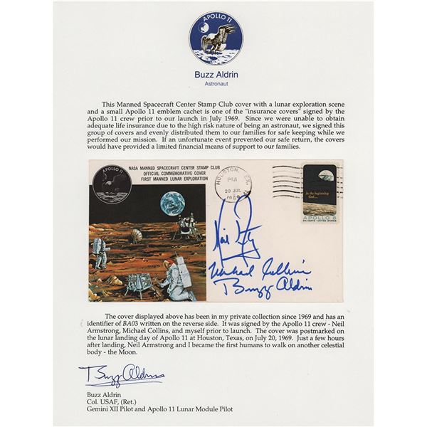 Buzz Aldrin's Apollo 11 'Type 1' Insurance Cover