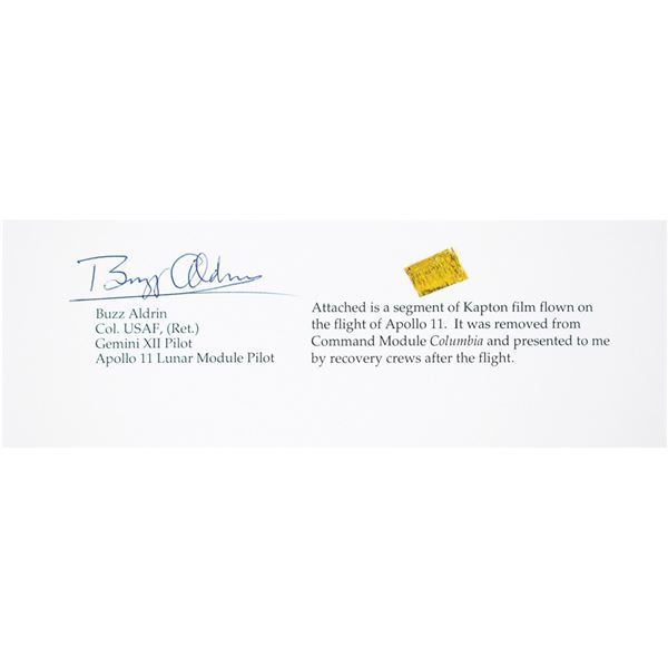 Buzz Aldrin's Apollo 11 Flown Command Module Kapton Foil