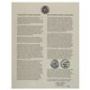 Image 3 : Dave Scott's Apollo 15 Lunar Landed Flag and Lunar Orbited Metal Robbins Medallion Display