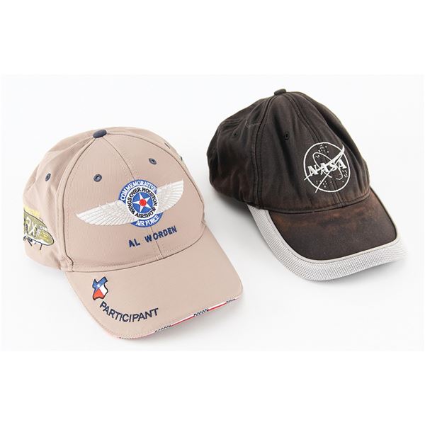 Al Worden's (2) NASA and Air Force Caps