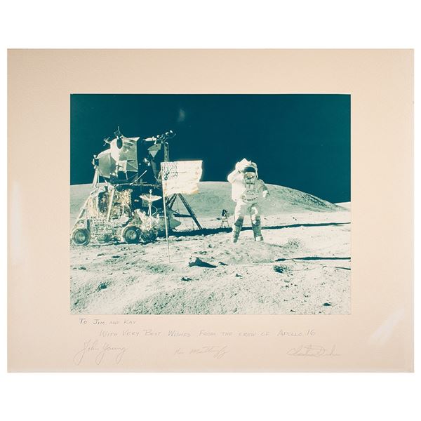 Apollo 16 Signed Photograph