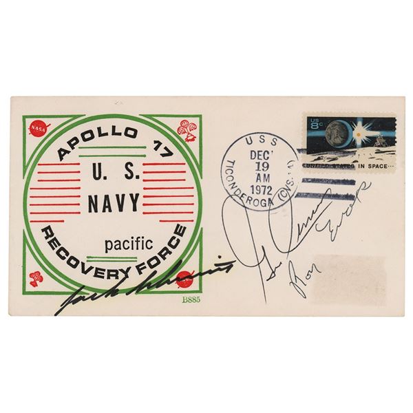 Apollo 17 Signed Recovery Ship Cover