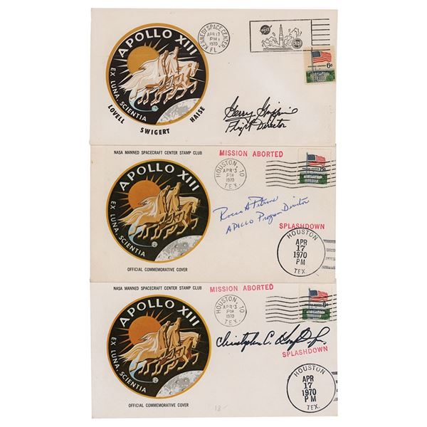 NASA Directors (3) Signed Covers: Christopher Kraft, Gerry Griffin, and Rocco Petrone