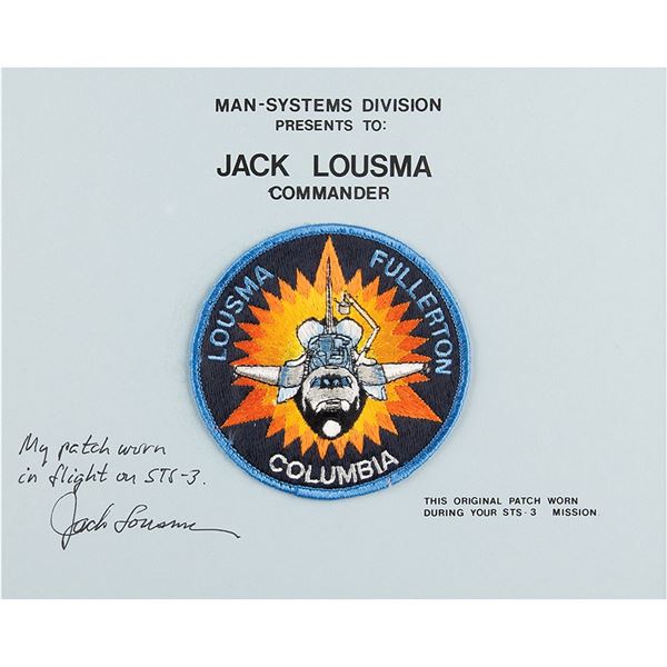 Jack Lousma's STS-3 Flown Crew Patch