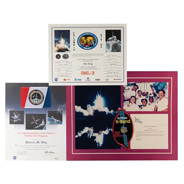 Space Shuttle (3) Flown Items from STS Missions 61-C, 65, and 91